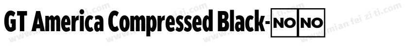 GT America Compressed Black字体转换